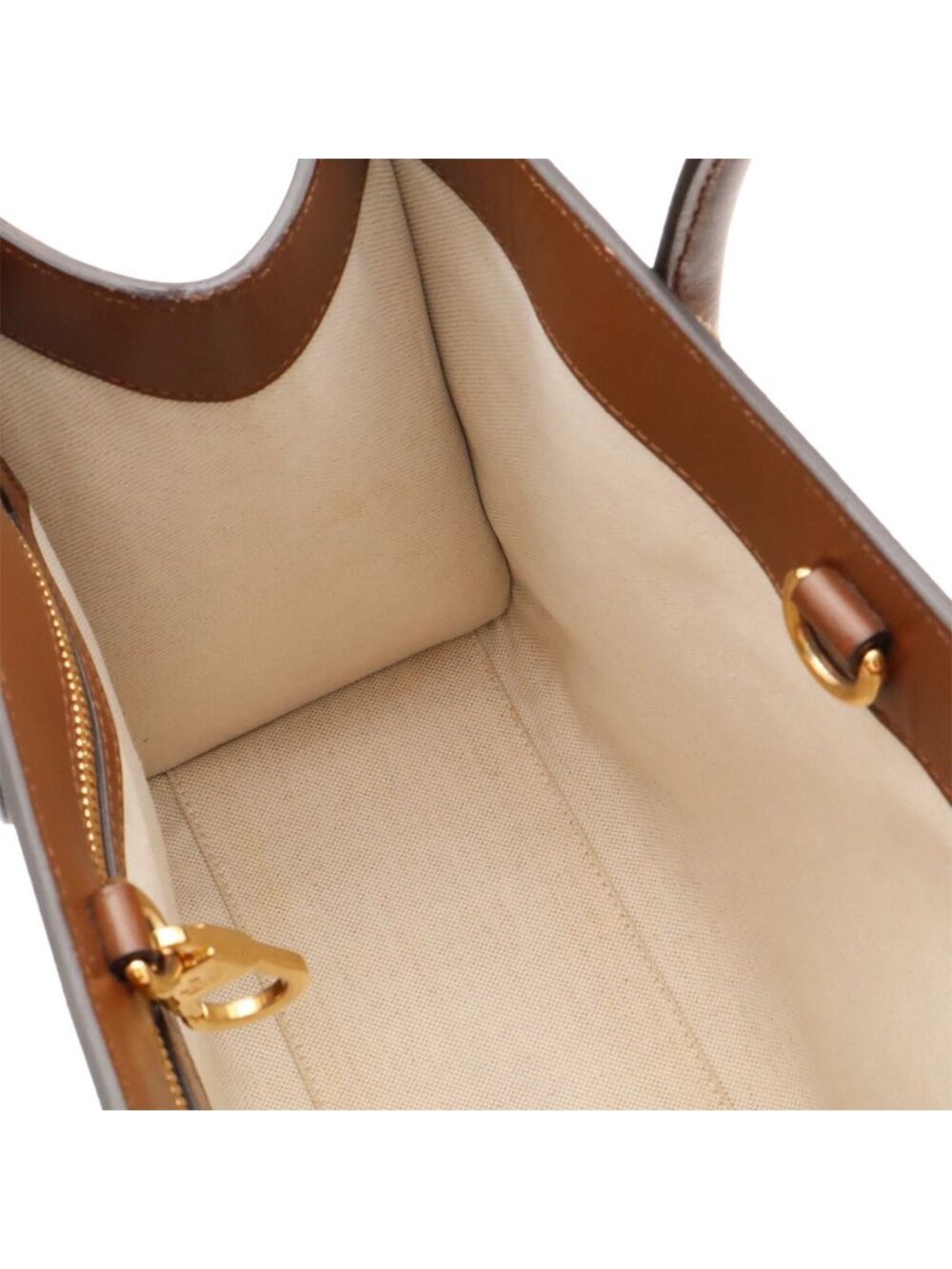 Gucci GG Small Tote Supreme 2-Way Shoulder Bag Crossbody Ivory Brown - Picture 8 of 9
